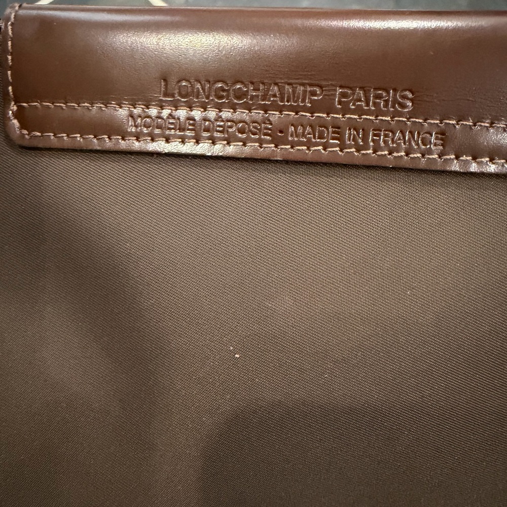 EUC: Longchamp Le Pliage tote Bag, brown - Picture 11 of 15